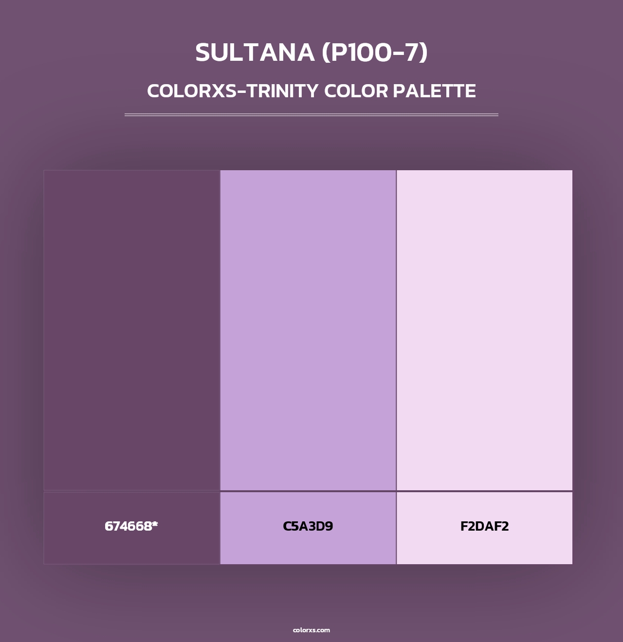 Sultana (P100-7) - Colorxs Trinity Palette