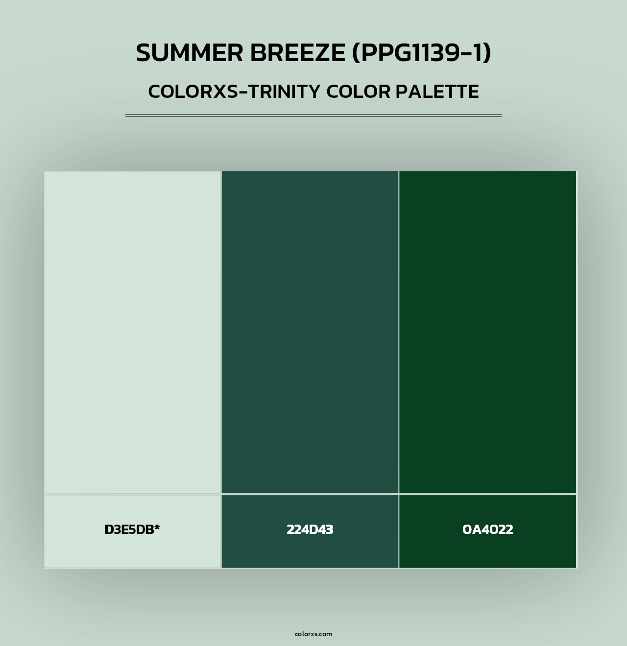 Summer Breeze (PPG1139-1) - Colorxs Trinity Palette