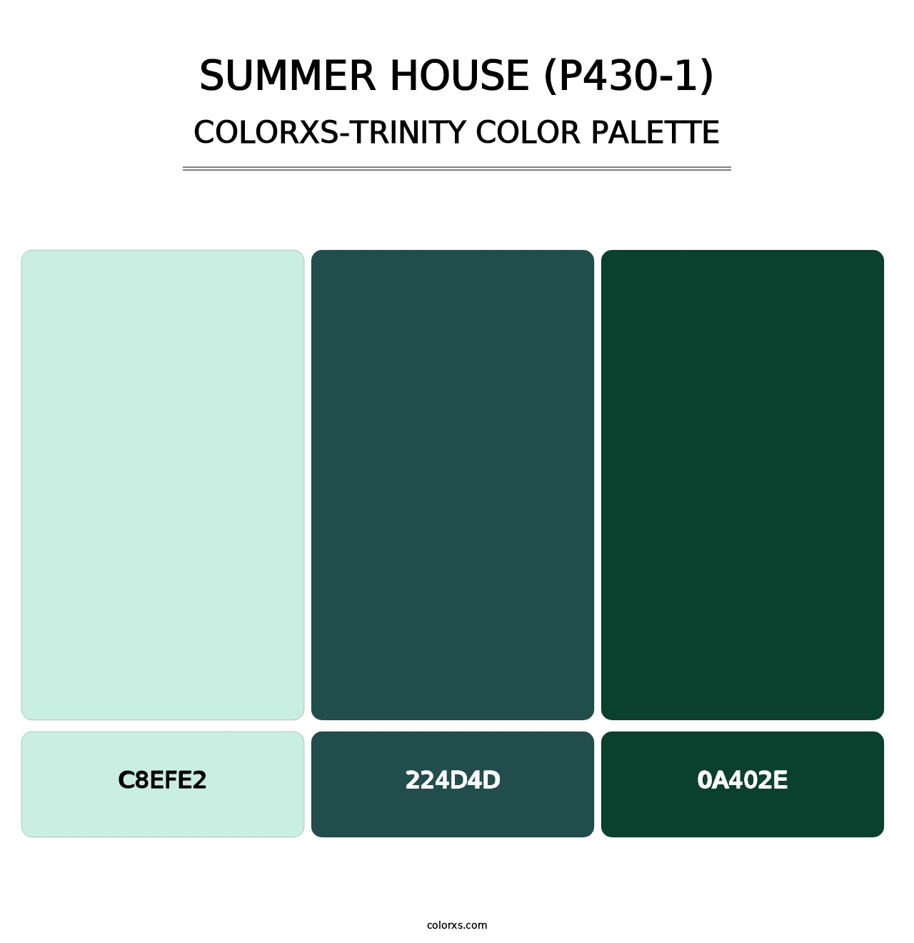 Summer House (P430-1) - Colorxs Trinity Palette