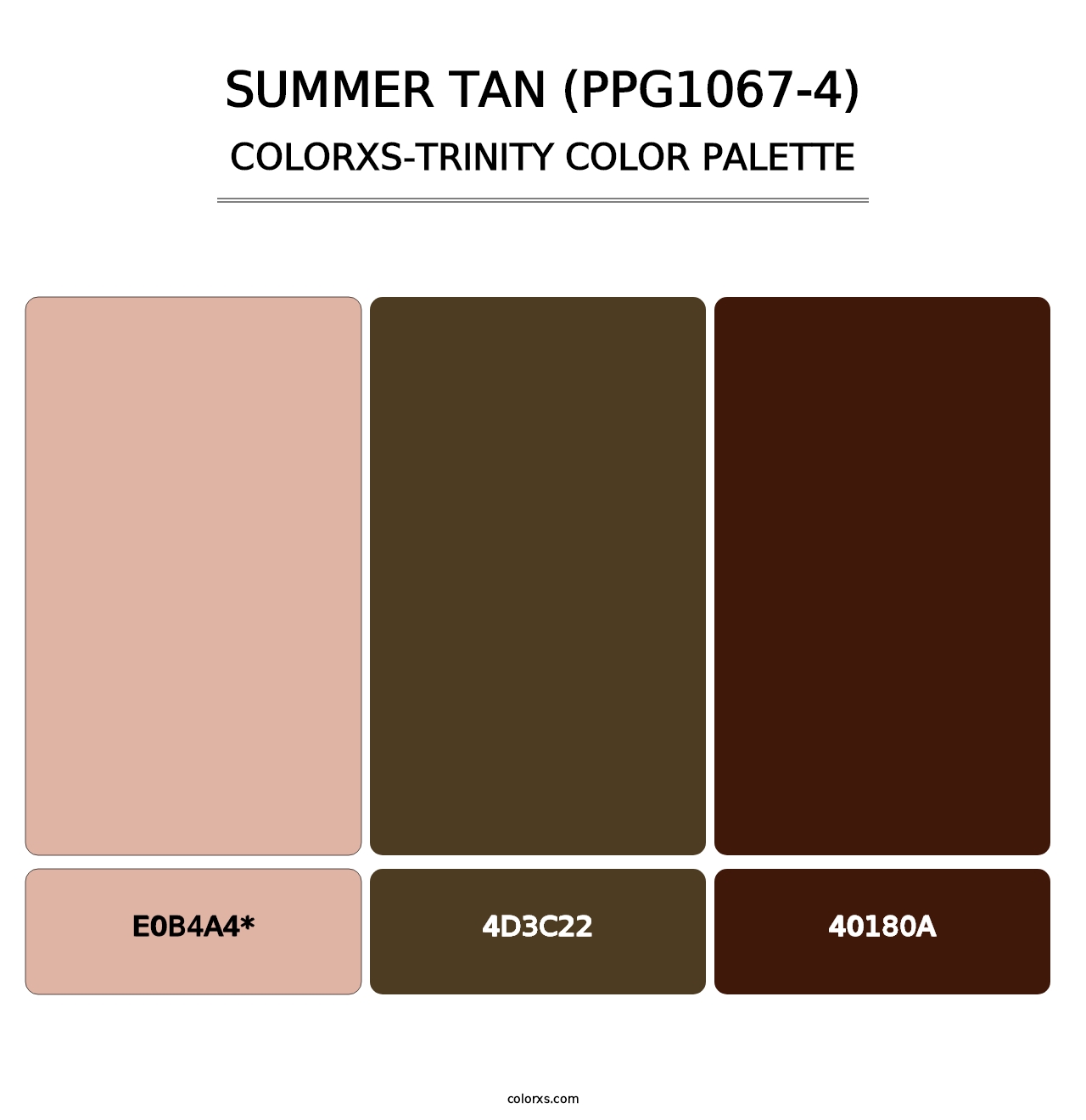 Summer Tan (PPG1067-4) - Colorxs Trinity Palette