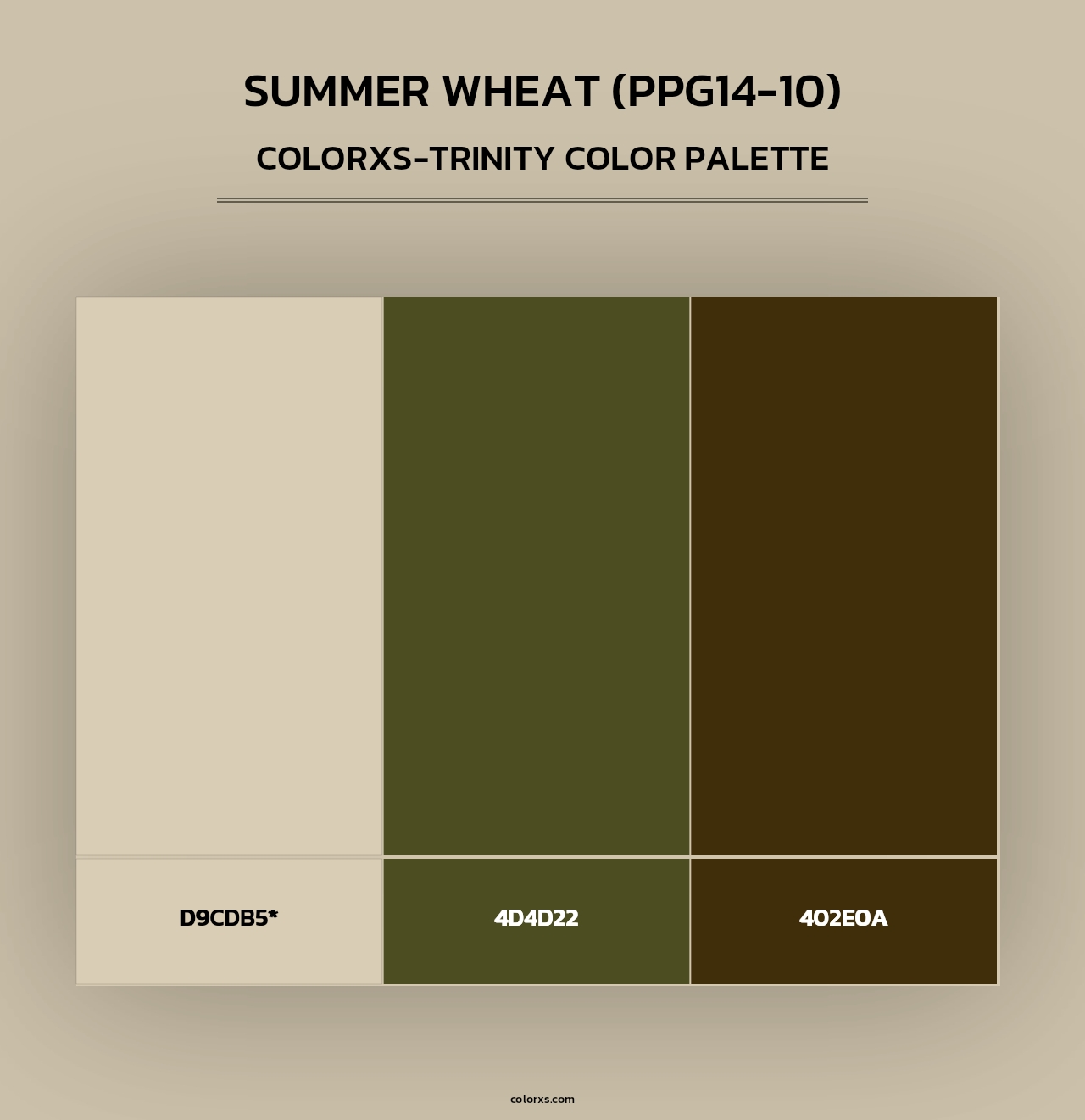 Summer Wheat (PPG14-10) - Colorxs Trinity Palette