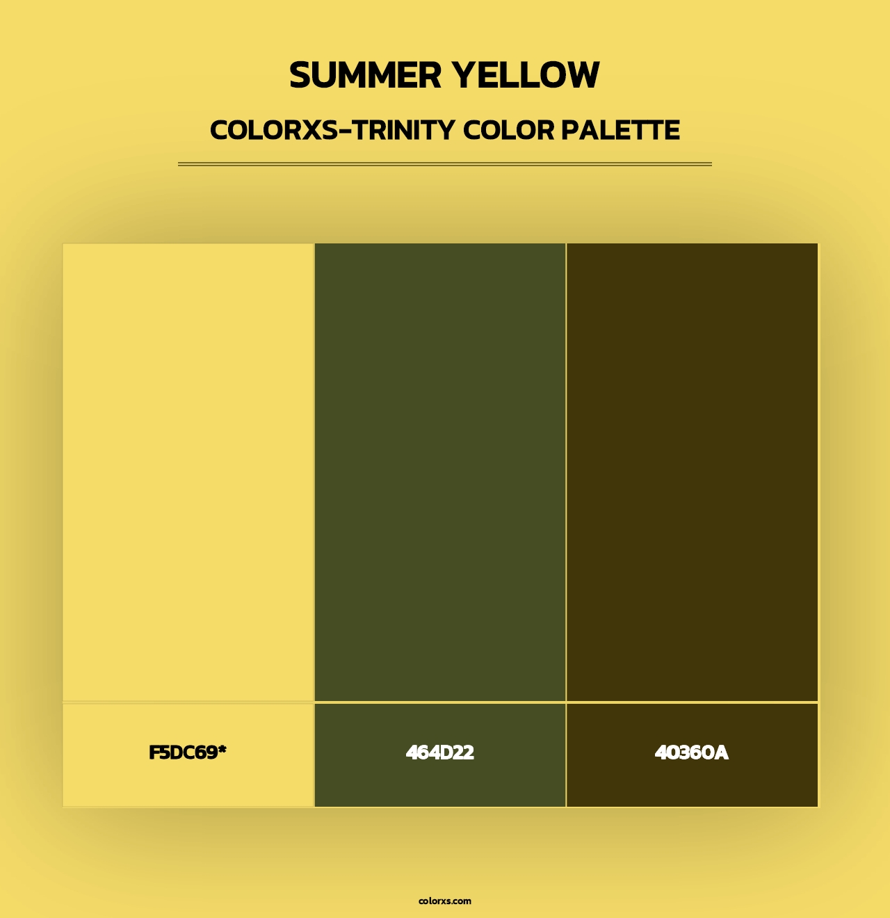 Summer Yellow - Colorxs Trinity Palette