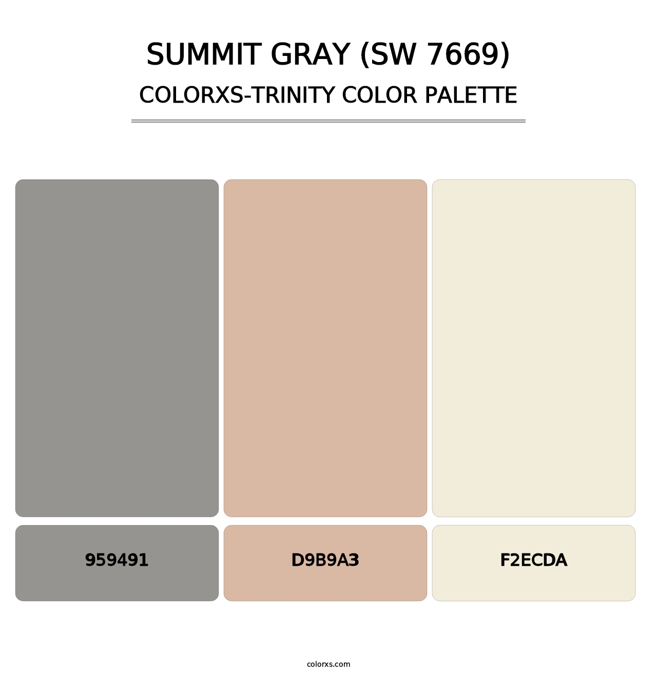 Summit Gray (SW 7669) - Colorxs Trinity Palette