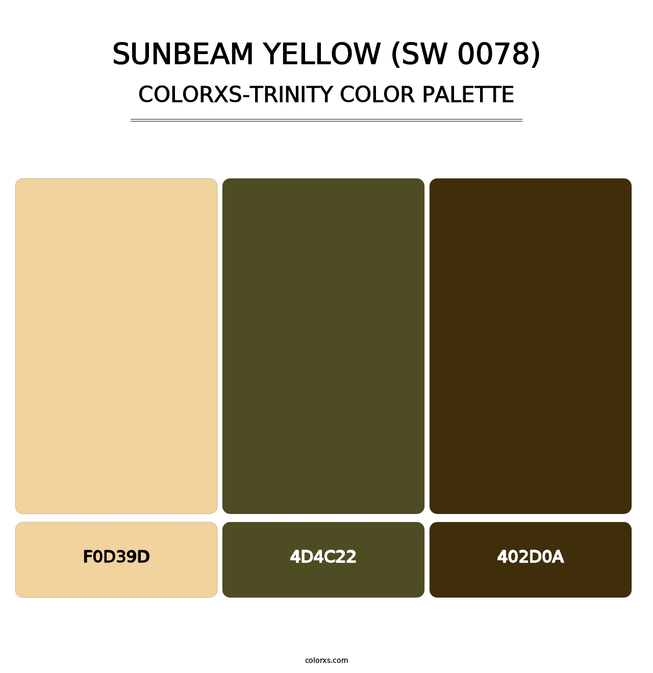 Sunbeam Yellow (SW 0078) - Colorxs Trinity Palette