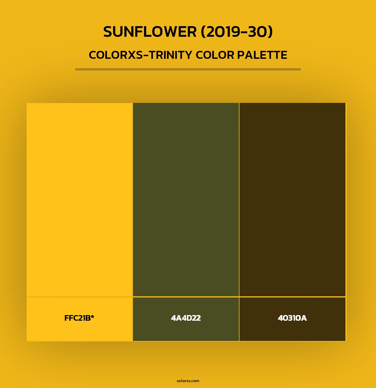 Sunflower (2019-30) - Colorxs Trinity Palette