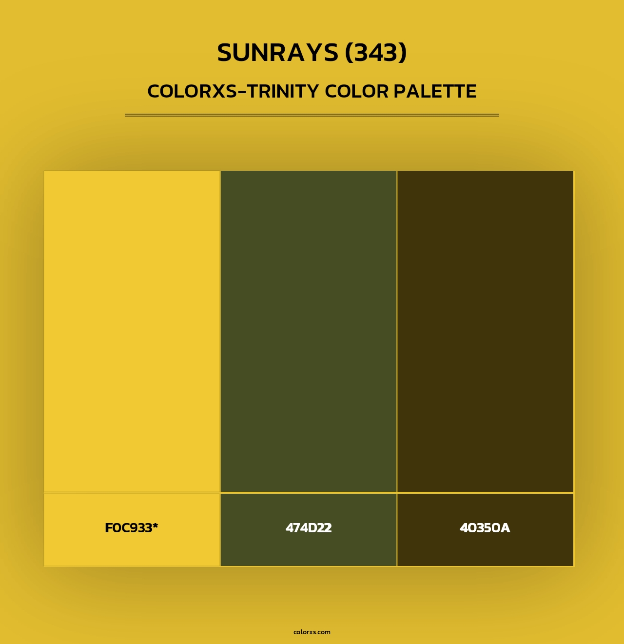 Sunrays (343) - Colorxs Trinity Palette
