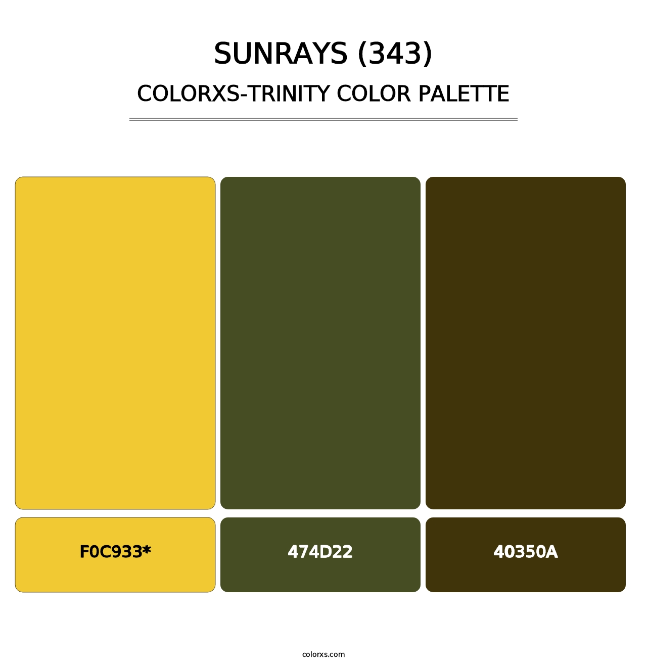 Sunrays (343) - Colorxs Trinity Palette