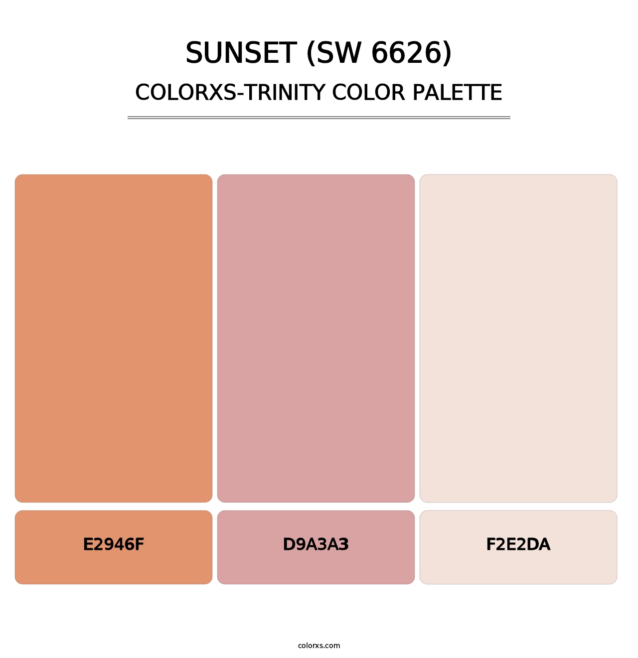 Sunset (SW 6626) - Colorxs Trinity Palette