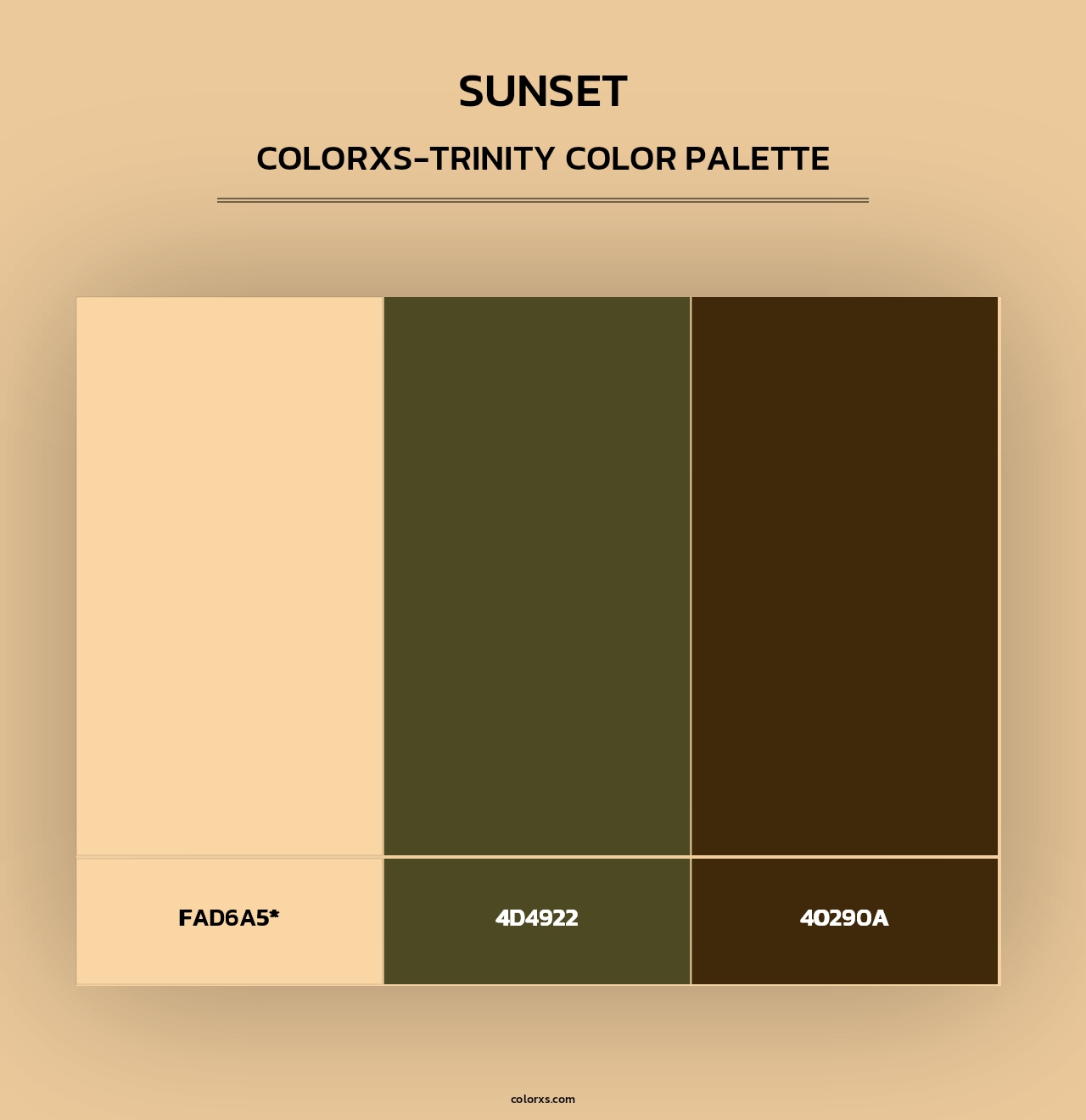 Sunset - Colorxs Trinity Palette