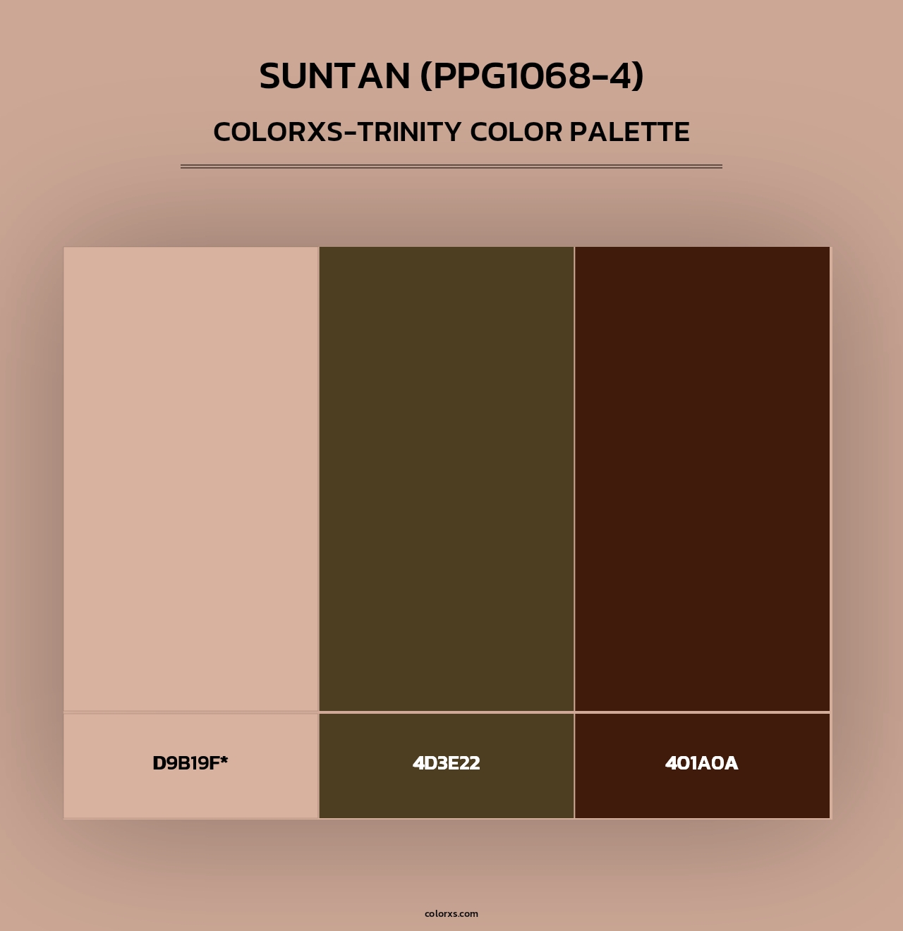 Suntan (PPG1068-4) - Colorxs Trinity Palette