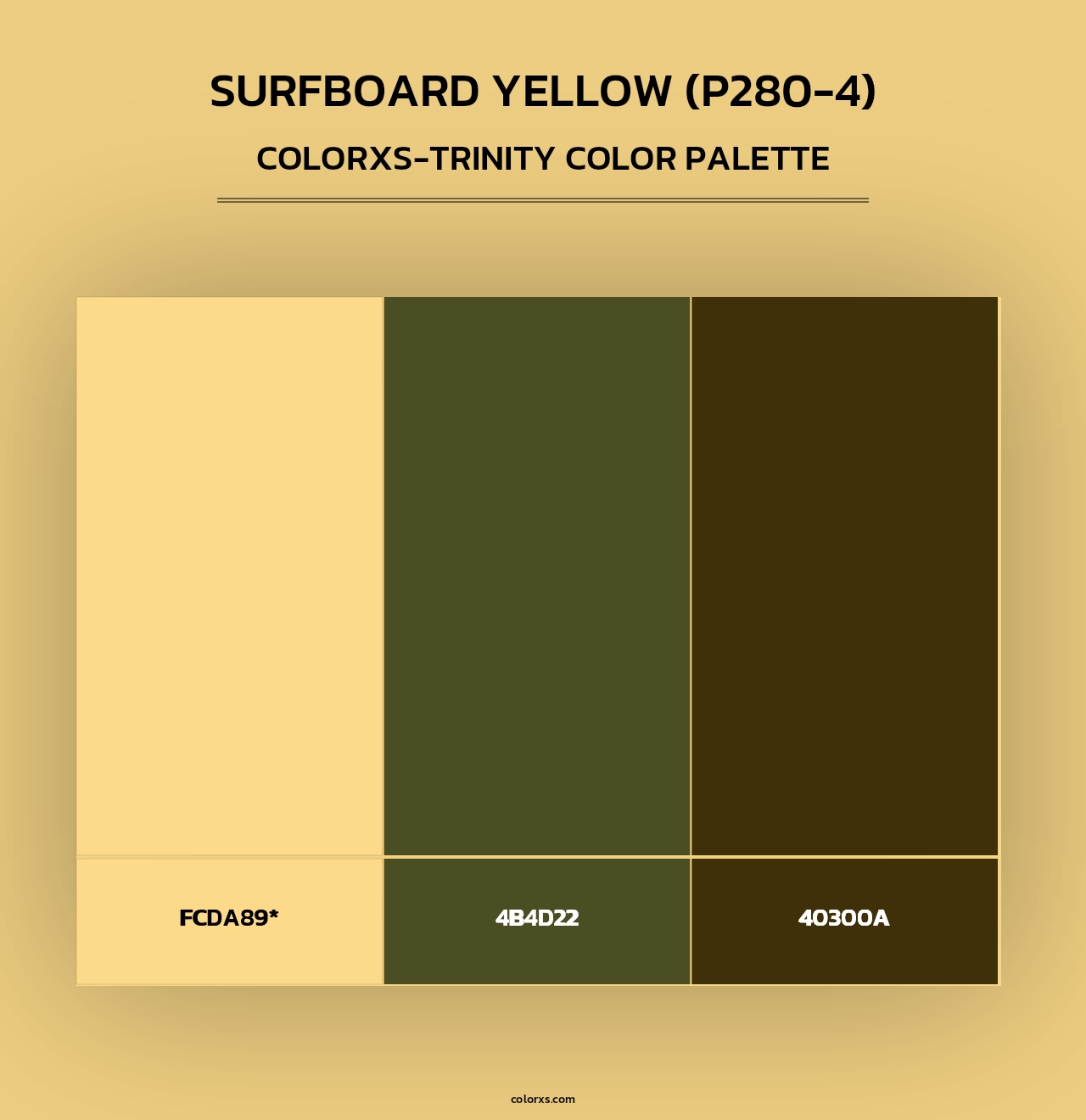 Surfboard Yellow (P280-4) - Colorxs Trinity Palette