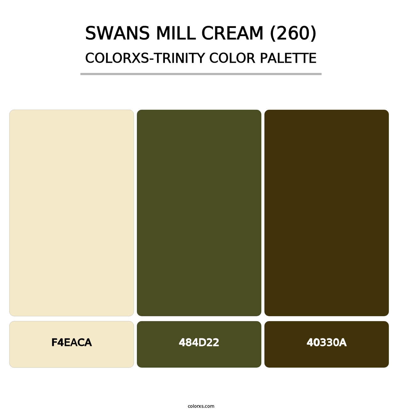 Swans Mill Cream (260) - Colorxs Trinity Palette