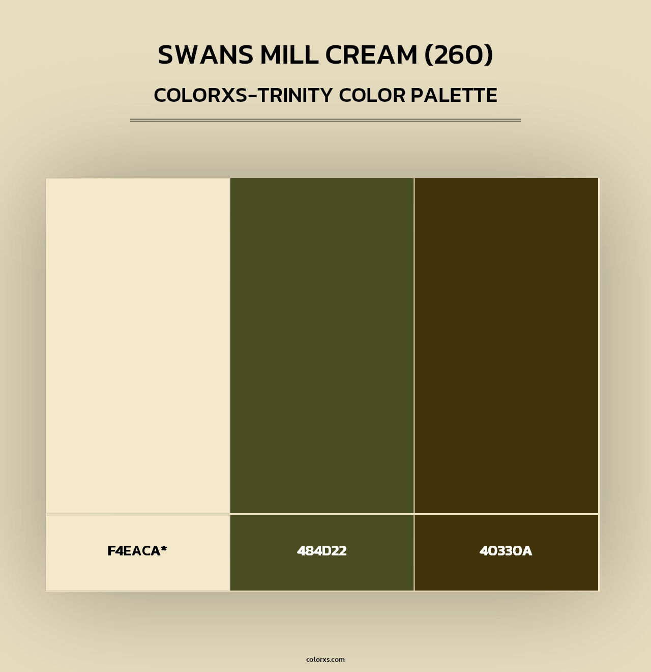 Swans Mill Cream (260) - Colorxs Trinity Palette