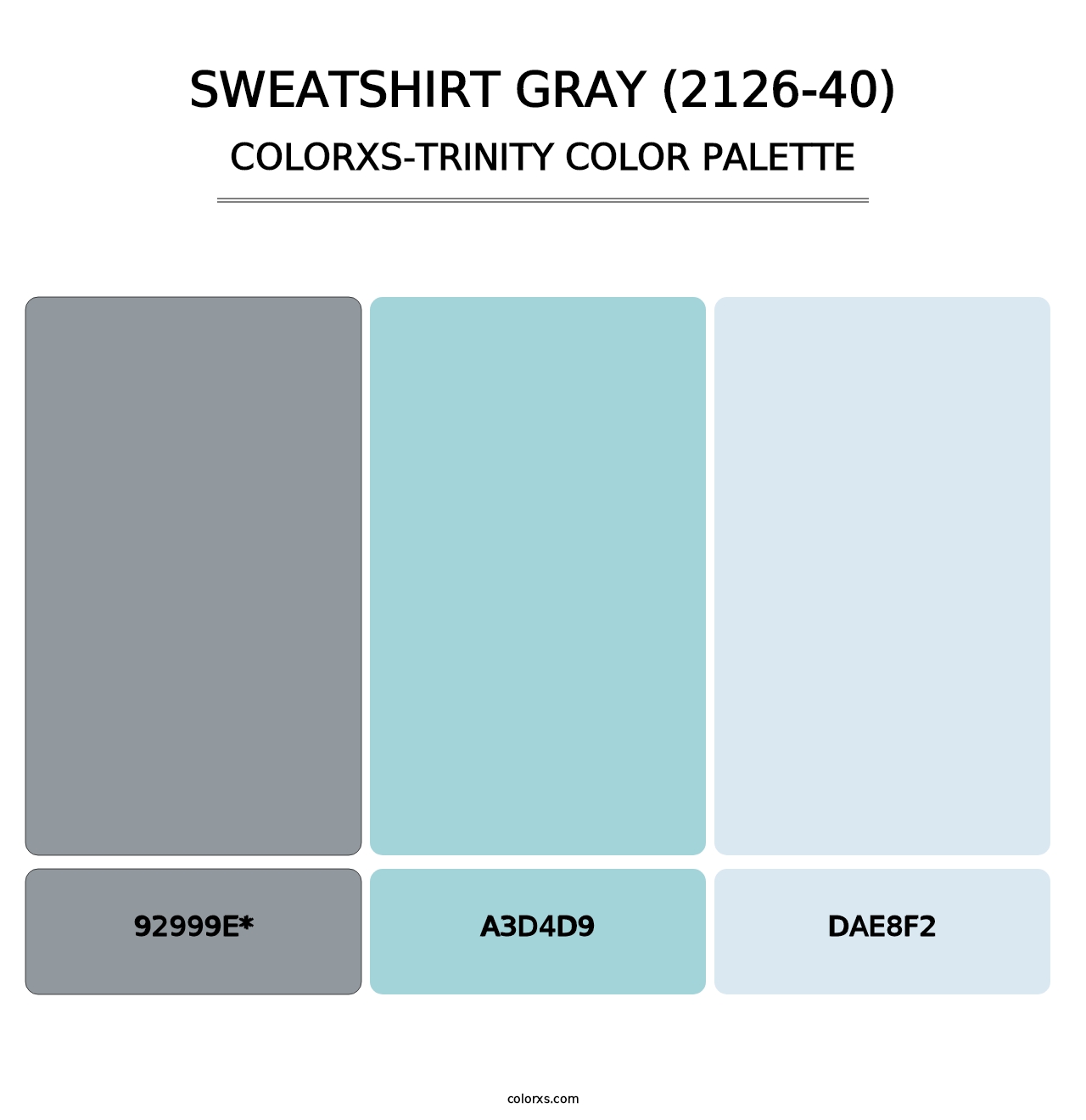 Sweatshirt Gray (2126-40) - Colorxs Trinity Palette