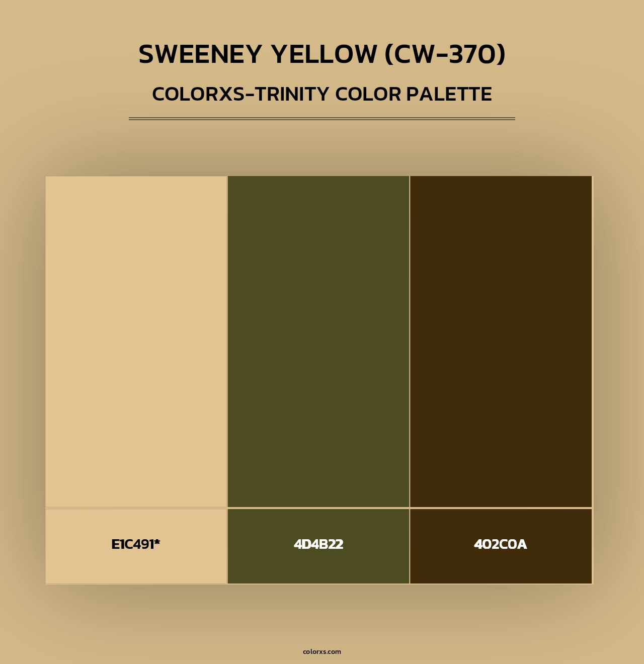Sweeney Yellow (CW-370) - Colorxs Trinity Palette