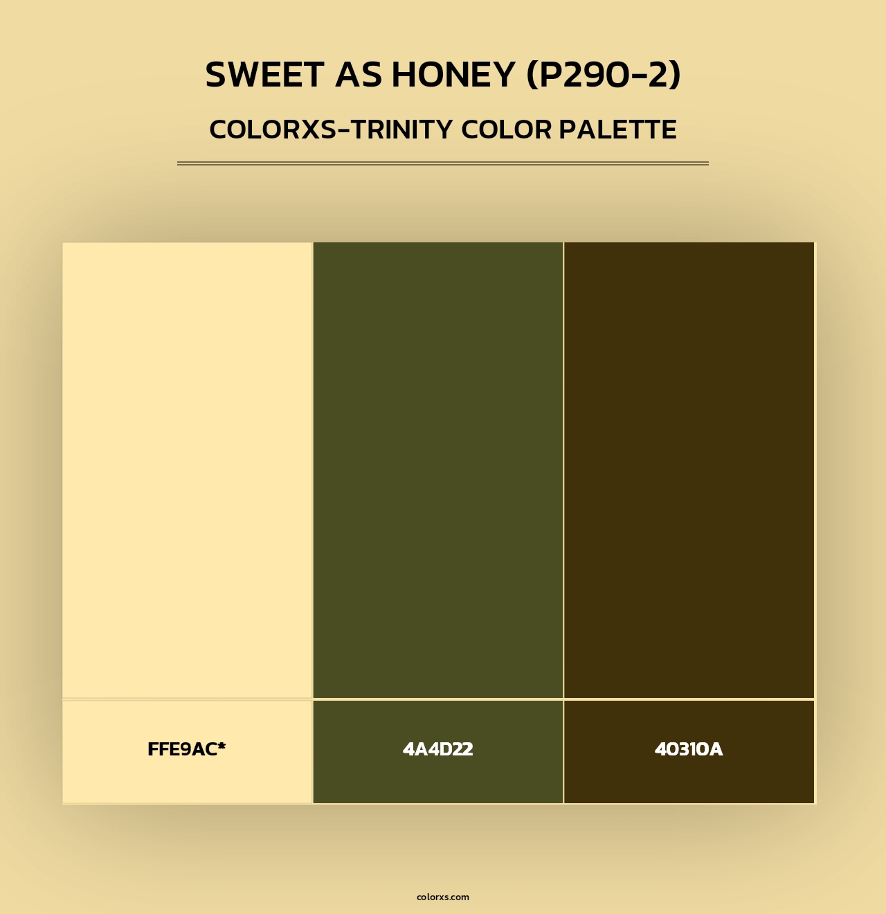 Sweet As Honey (P290-2) - Colorxs Trinity Palette