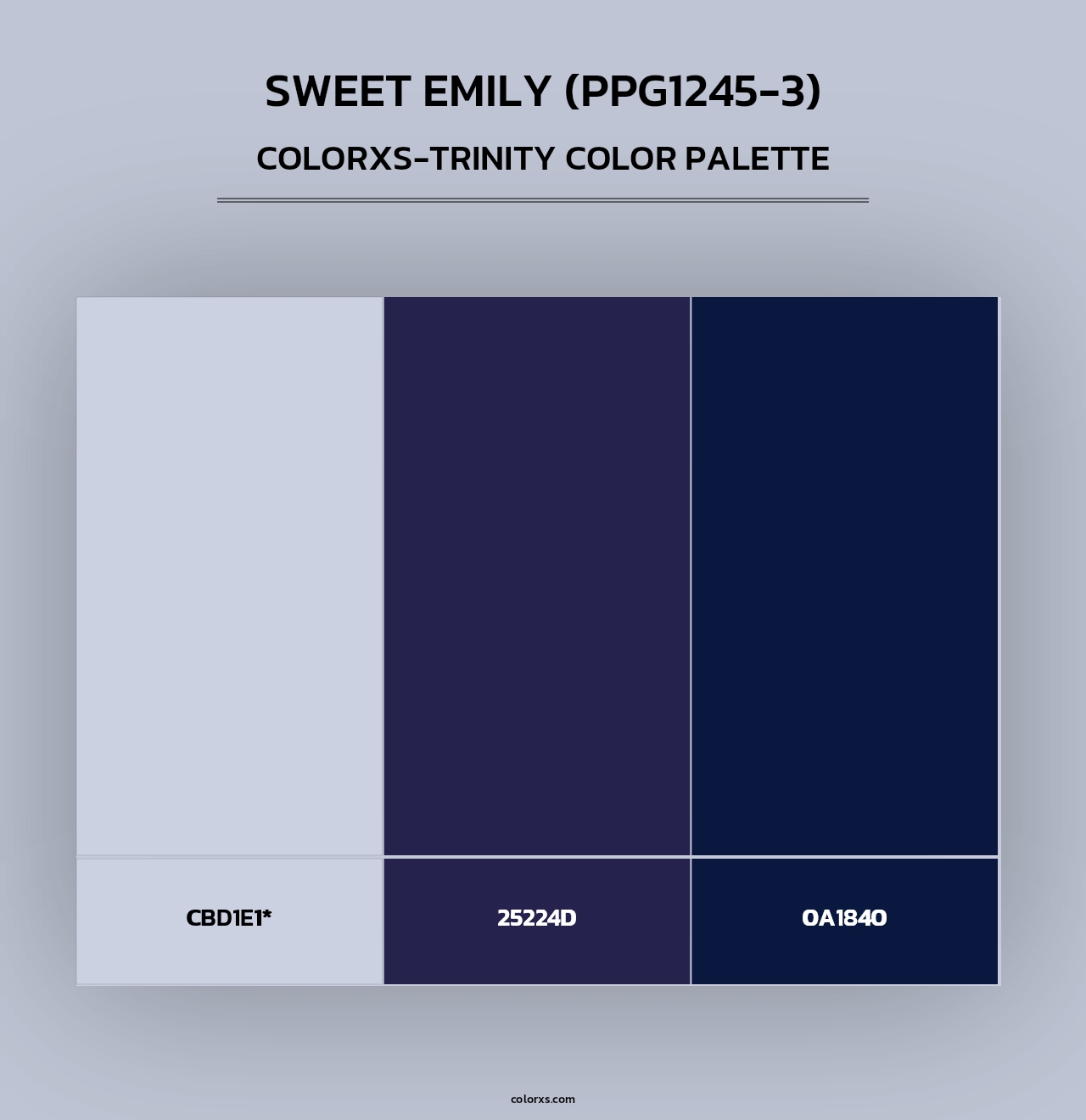 Sweet Emily (PPG1245-3) - Colorxs Trinity Palette