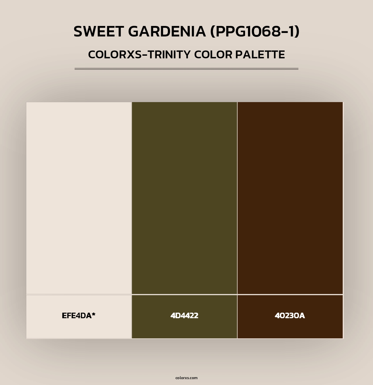 Sweet Gardenia (PPG1068-1) - Colorxs Trinity Palette