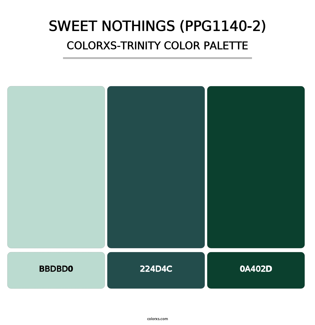Sweet Nothings (PPG1140-2) - Colorxs Trinity Palette