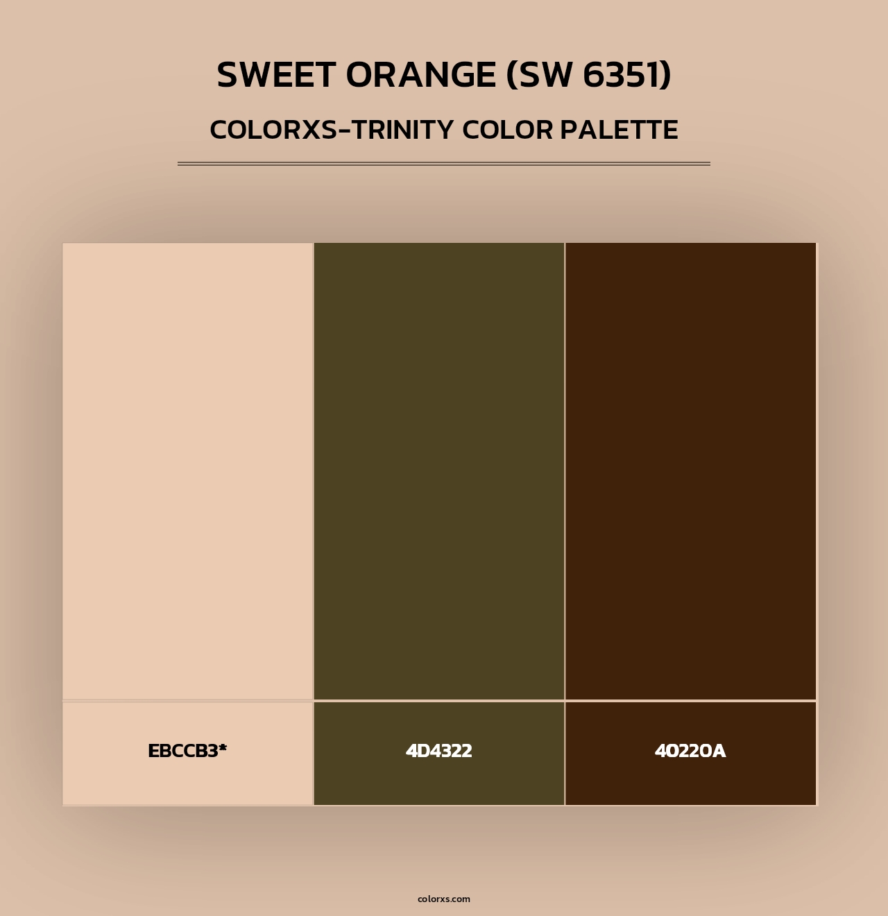 Sweet Orange (SW 6351) - Colorxs Trinity Palette