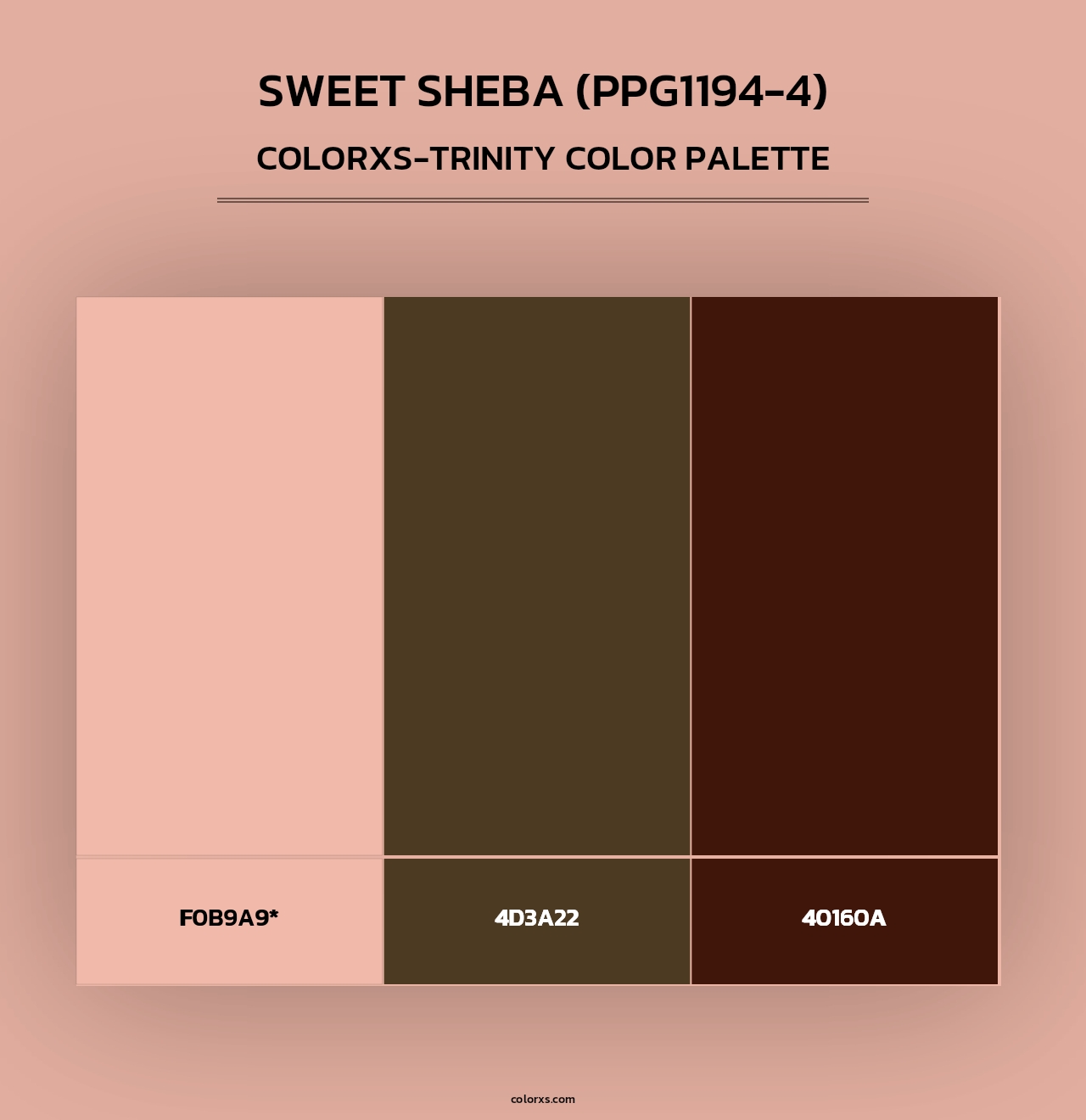 Sweet Sheba (PPG1194-4) - Colorxs Trinity Palette