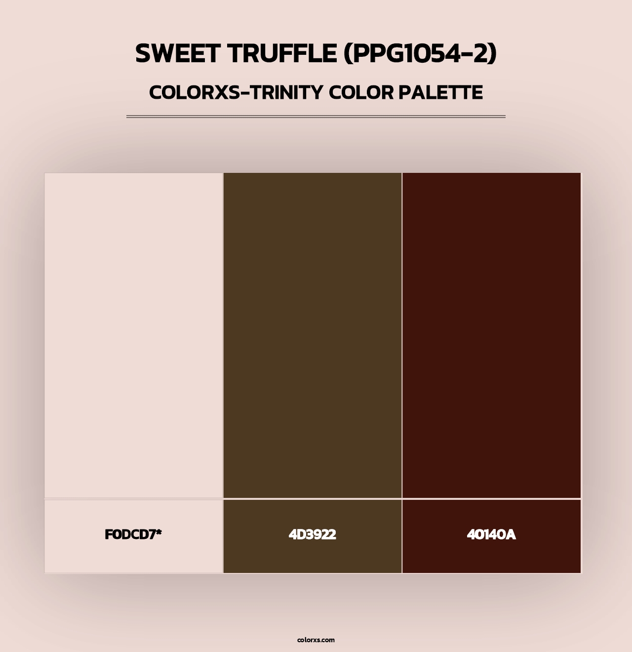 Sweet Truffle (PPG1054-2) - Colorxs Trinity Palette