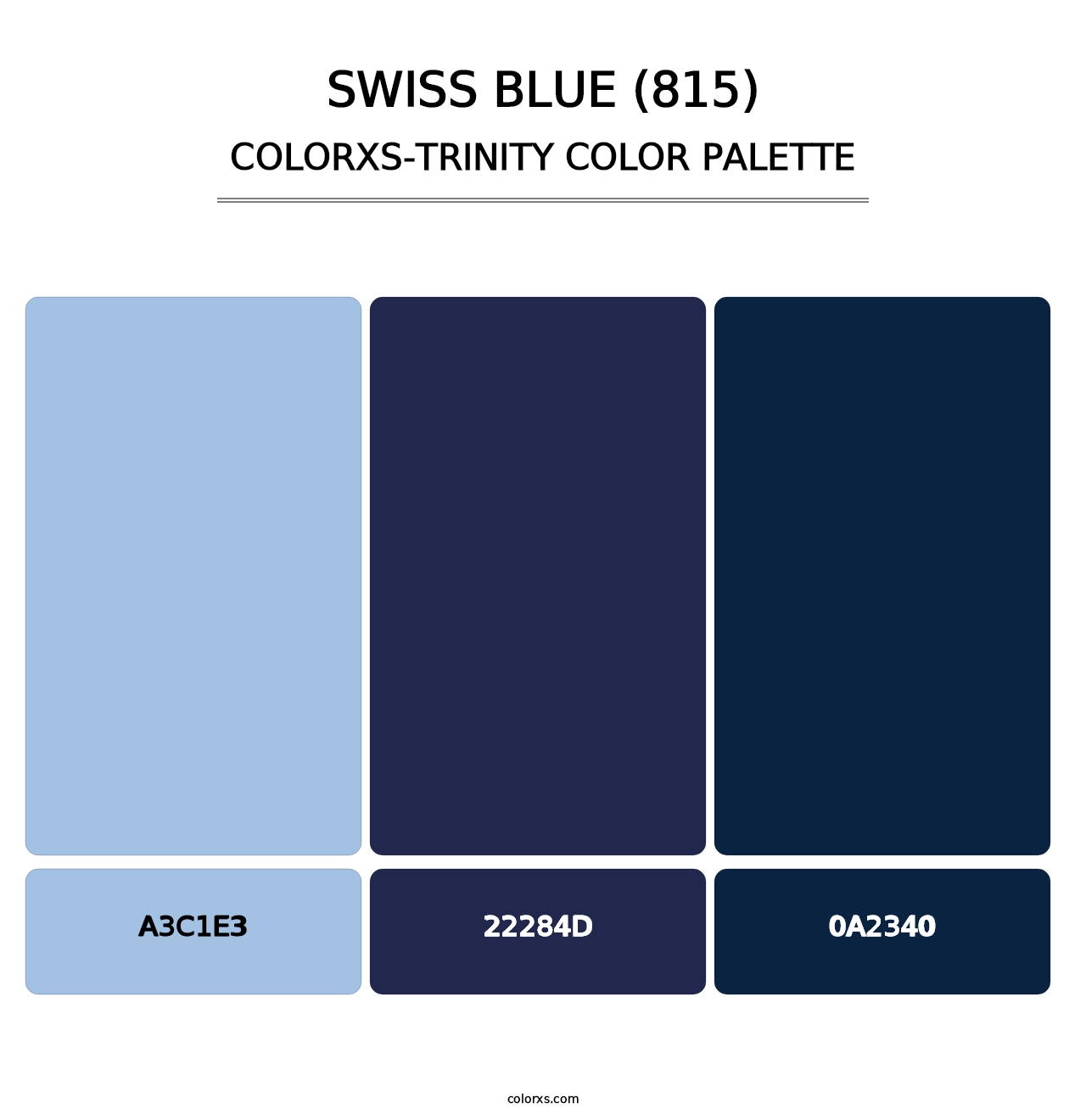 Swiss Blue (815) - Colorxs Trinity Palette
