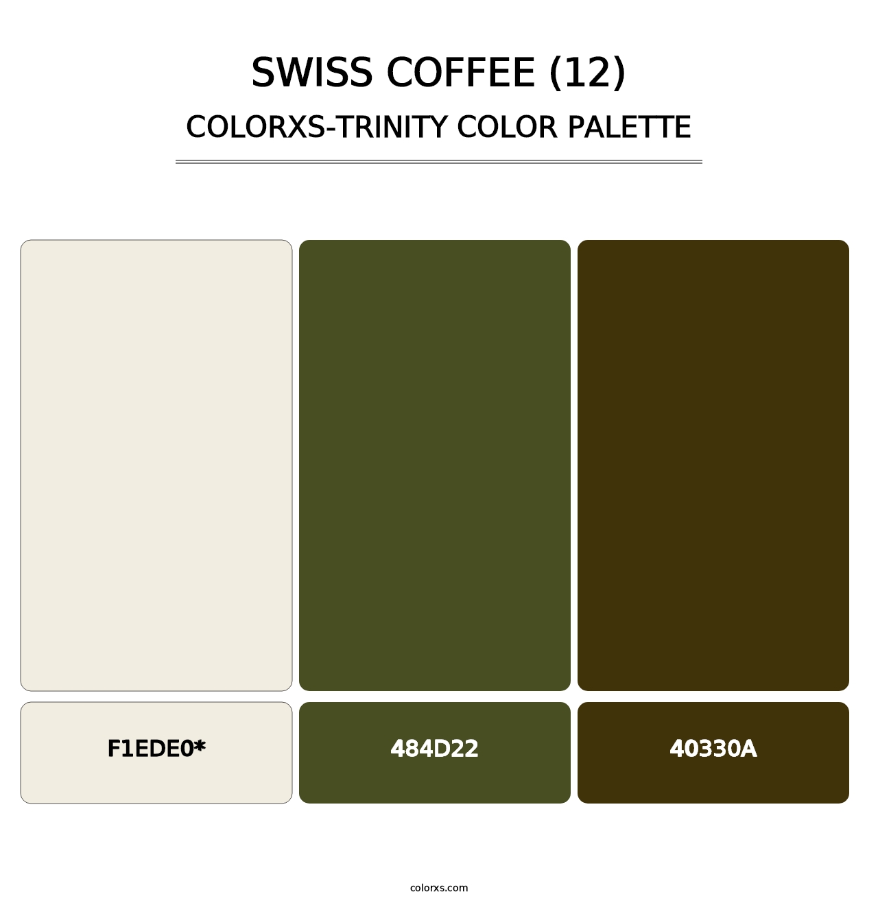 Swiss Coffee (12) - Colorxs Trinity Palette