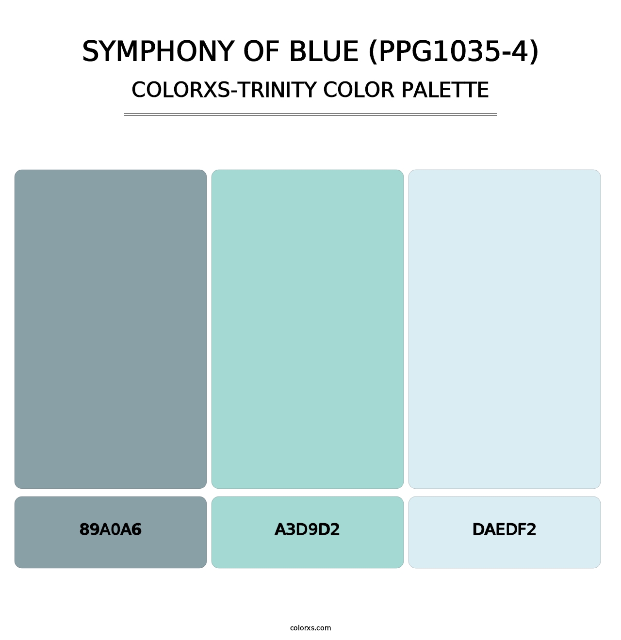 Symphony Of Blue (PPG1035-4) - Colorxs Trinity Palette