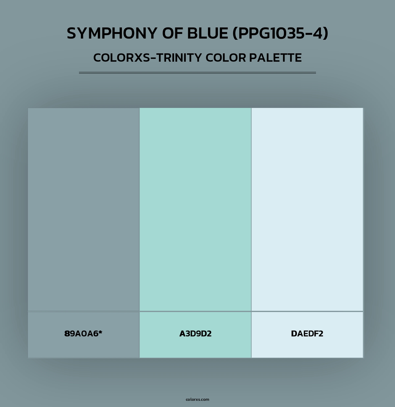 Symphony Of Blue (PPG1035-4) - Colorxs Trinity Palette