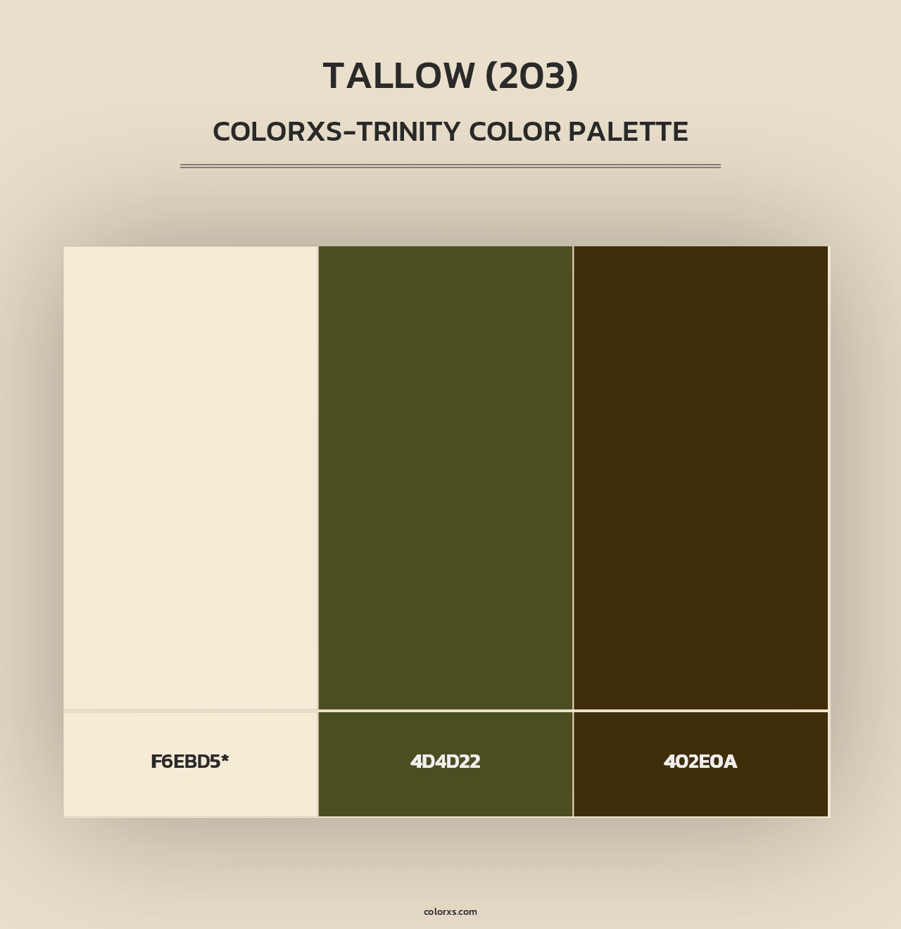Tallow (203) - Colorxs Trinity Palette