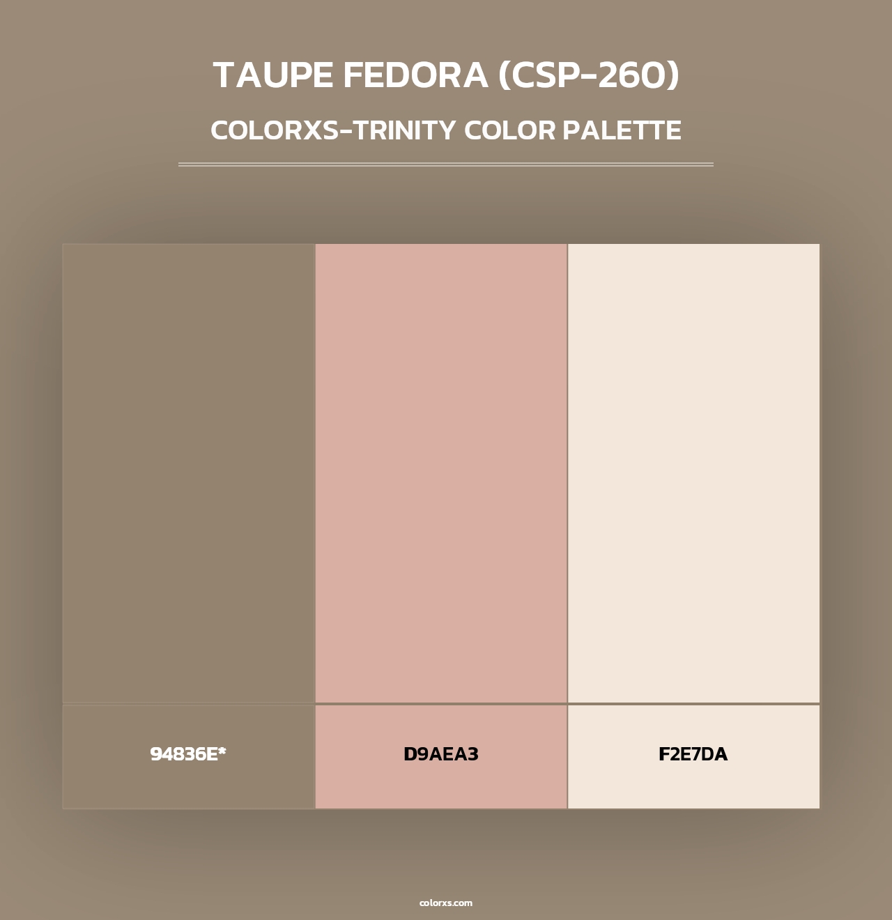 Taupe Fedora (CSP-260) - Colorxs Trinity Palette