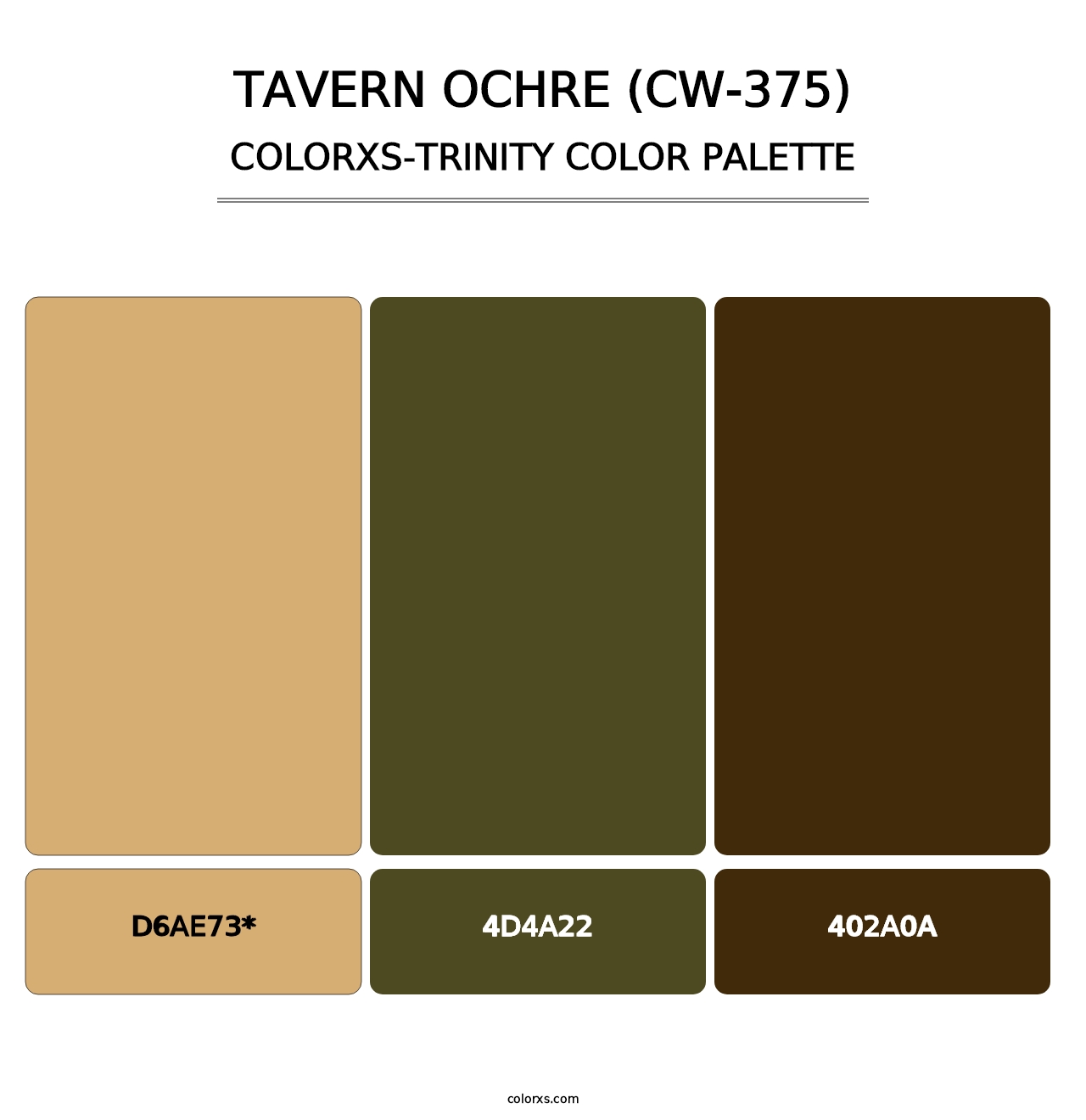 Tavern Ochre (CW-375) - Colorxs Trinity Palette