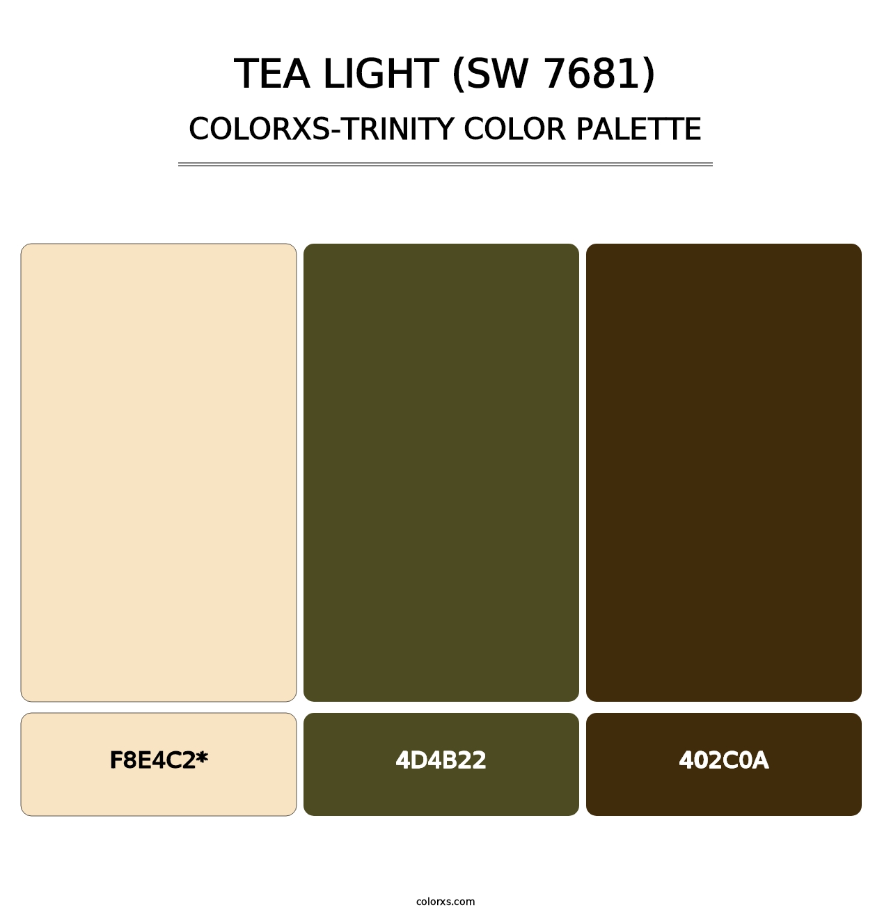 Tea Light (SW 7681) - Colorxs Trinity Palette