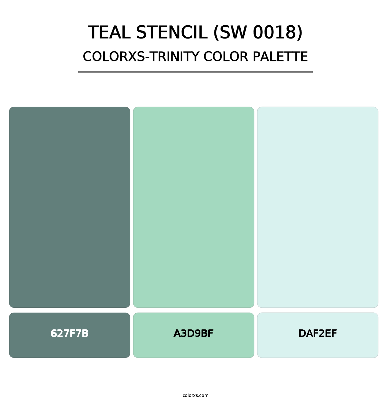 Teal Stencil (SW 0018) - Colorxs Trinity Palette