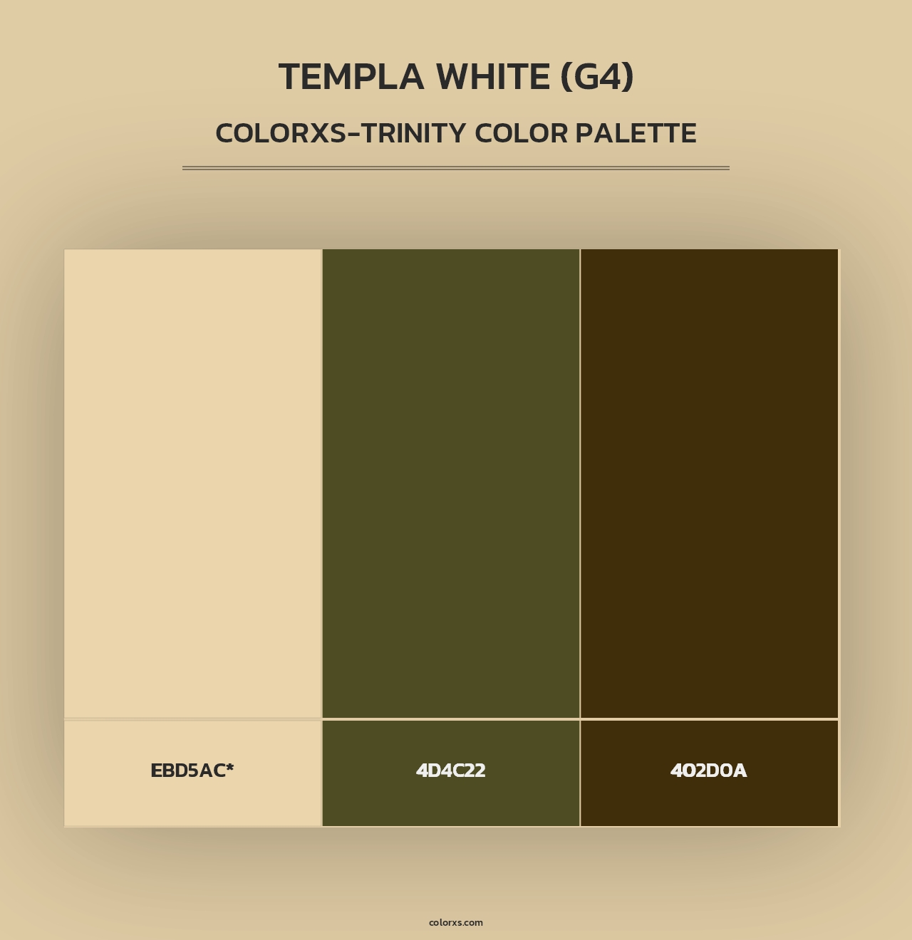 Templa White (G4) - Colorxs Trinity Palette