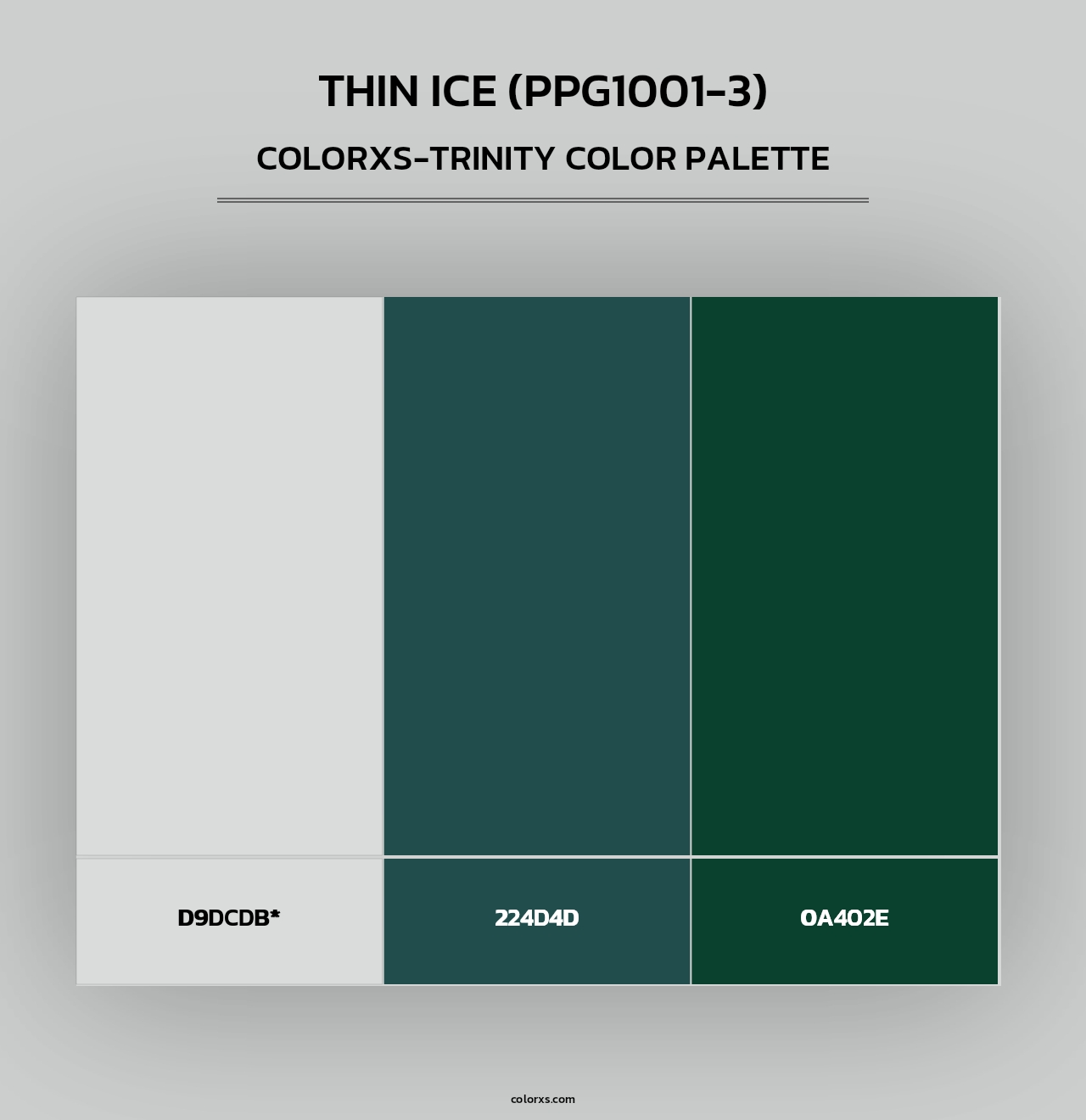 Thin Ice (PPG1001-3) - Colorxs Trinity Palette