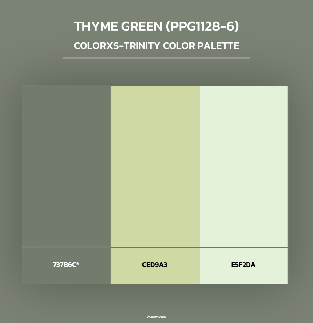 Thyme Green (PPG1128-6) - Colorxs Trinity Palette