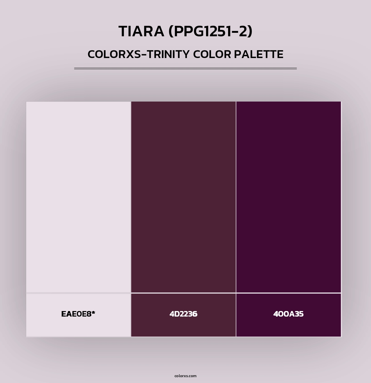 Tiara (PPG1251-2) - Colorxs Trinity Palette