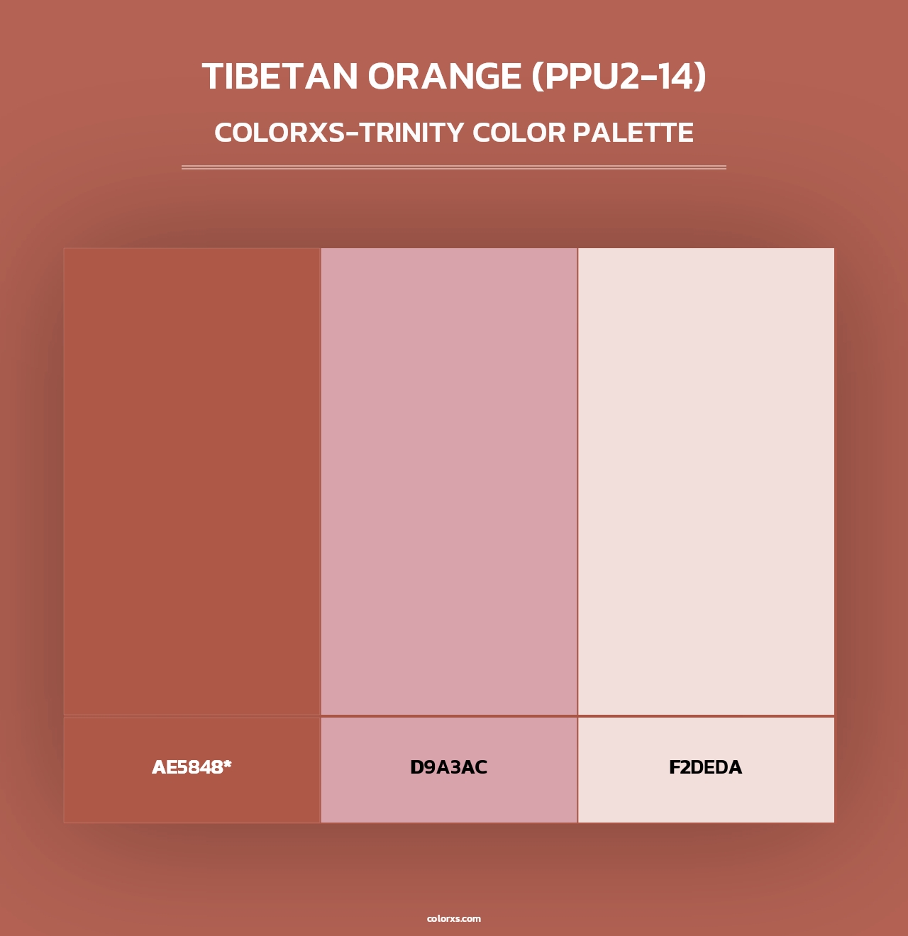 Tibetan Orange (PPU2-14) - Colorxs Trinity Palette