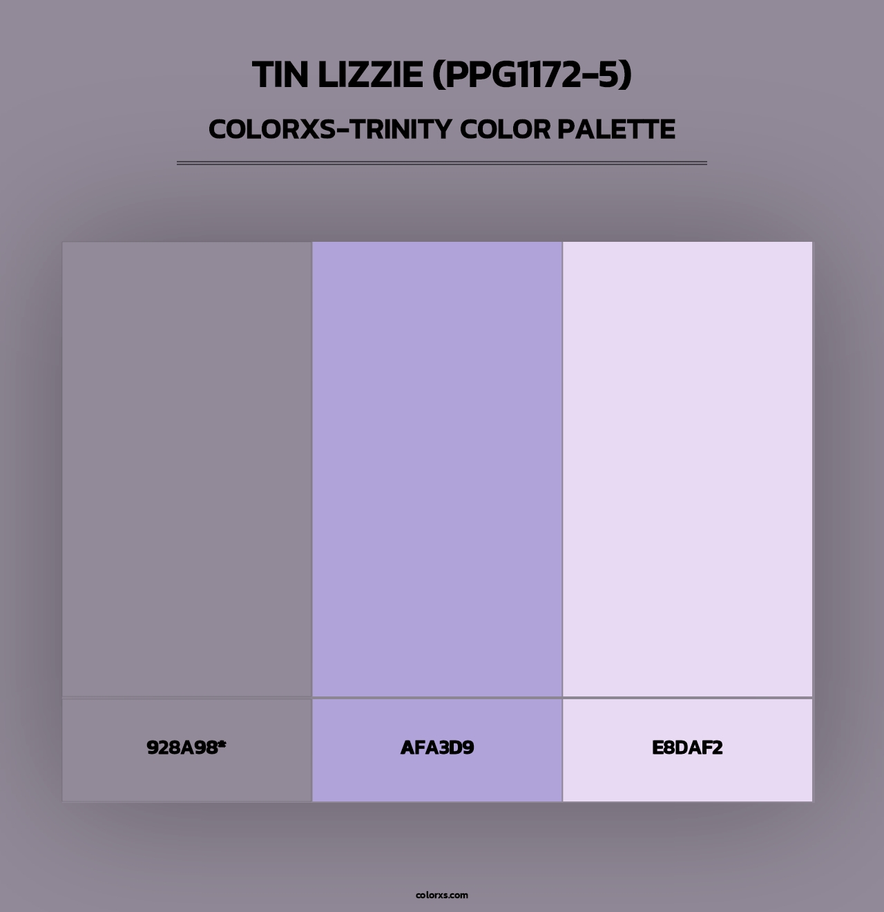 Tin Lizzie (PPG1172-5) - Colorxs Trinity Palette