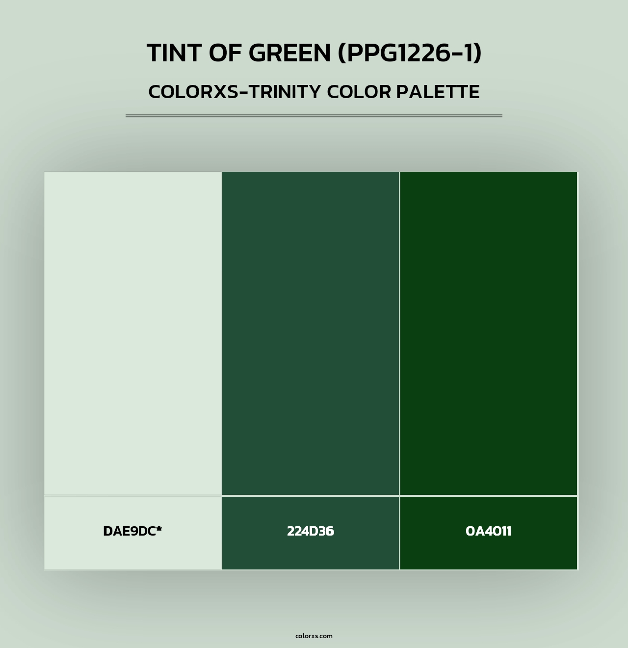 Tint Of Green (PPG1226-1) - Colorxs Trinity Palette