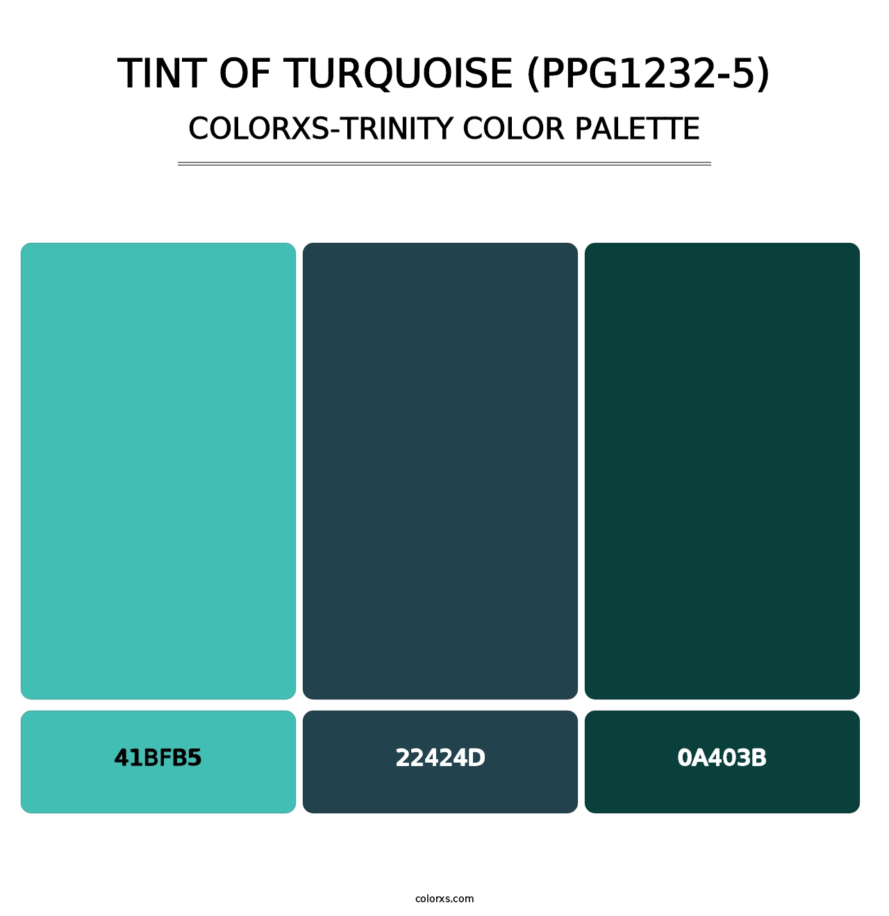 Tint Of Turquoise (PPG1232-5) - Colorxs Trinity Palette