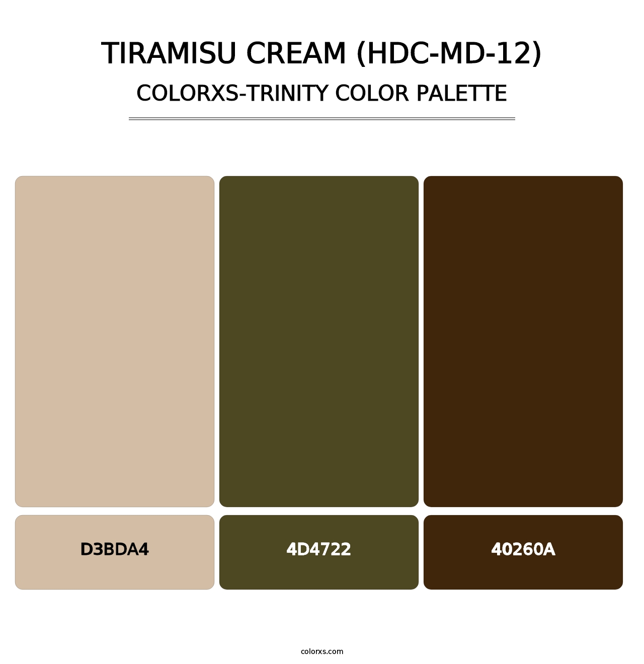 Tiramisu Cream (HDC-MD-12) - Colorxs Trinity Palette