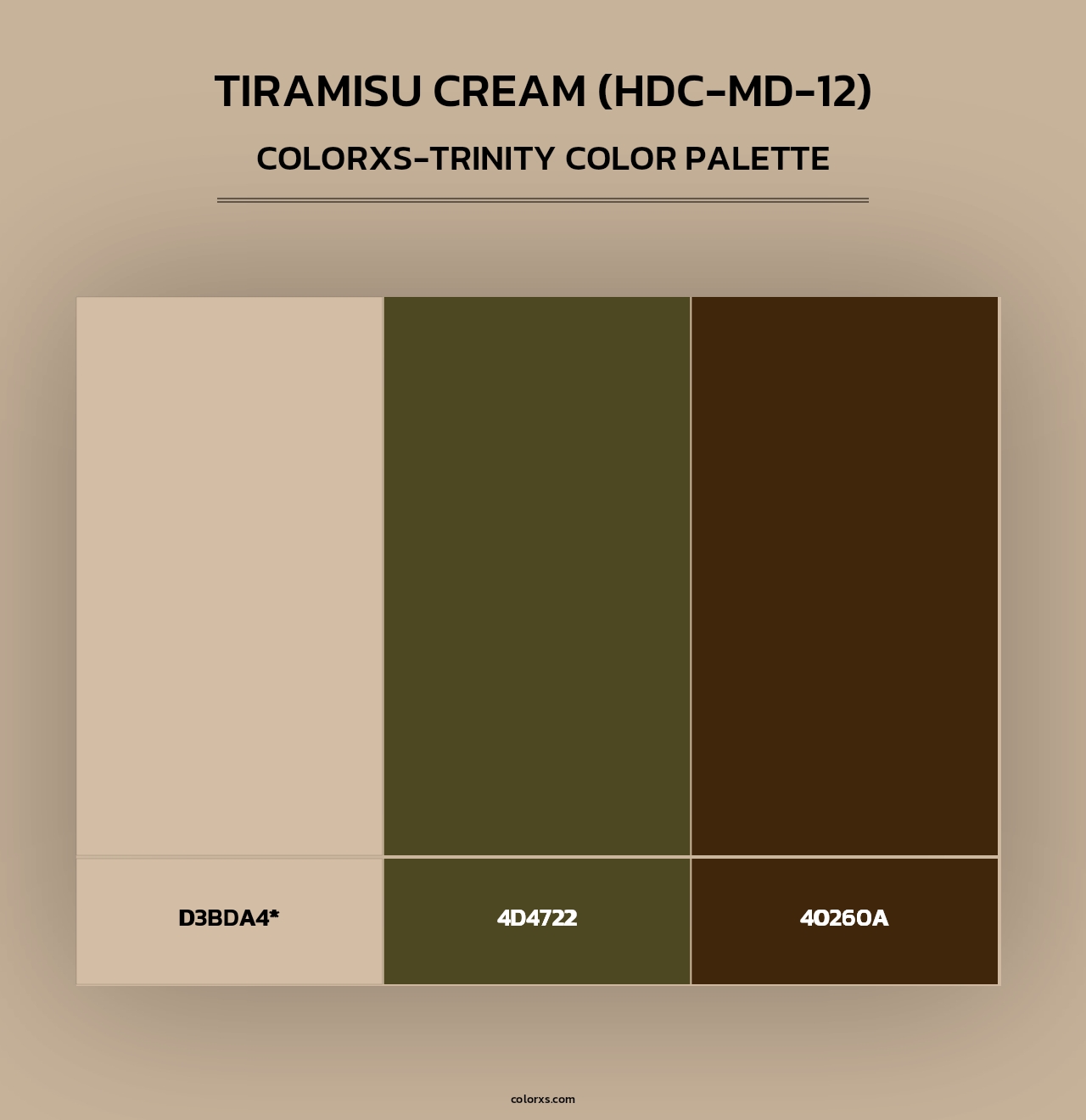 Tiramisu Cream (HDC-MD-12) - Colorxs Trinity Palette