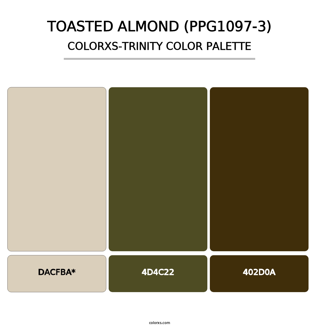 Toasted Almond (PPG1097-3) - Colorxs Trinity Palette