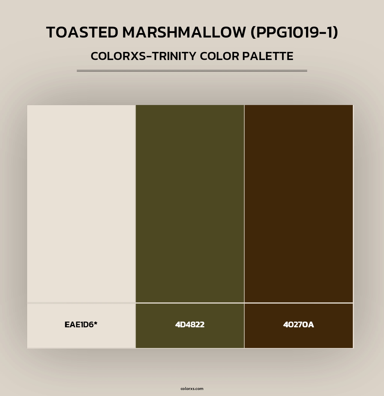 Toasted Marshmallow (PPG1019-1) - Colorxs Trinity Palette