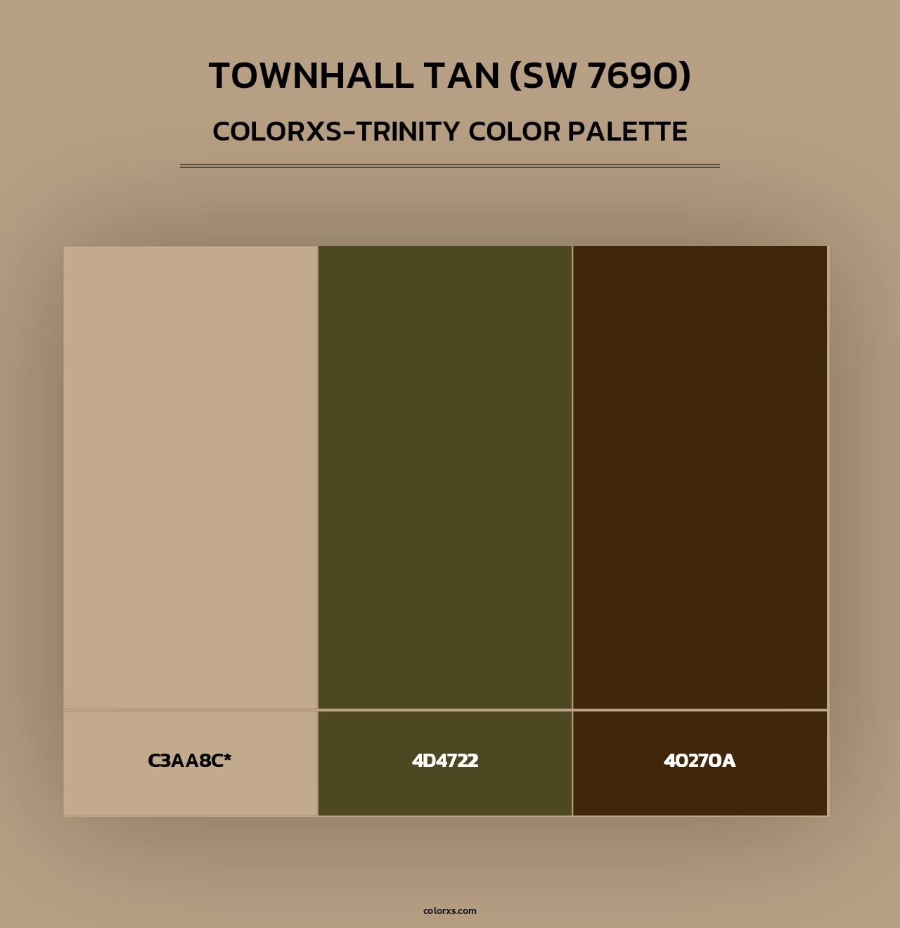 Townhall Tan (SW 7690) - Colorxs Trinity Palette