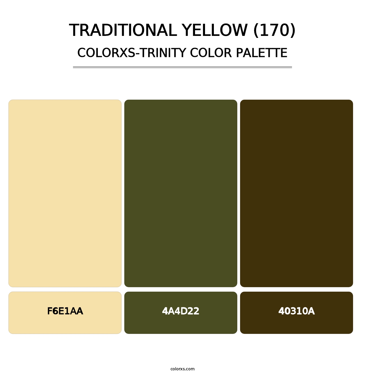 Traditional Yellow (170) - Colorxs Trinity Palette