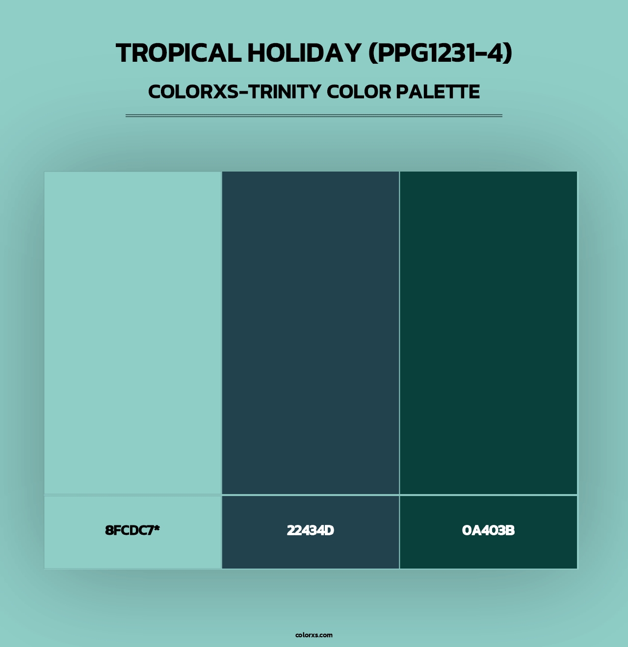 Tropical Holiday (PPG1231-4) - Colorxs Trinity Palette